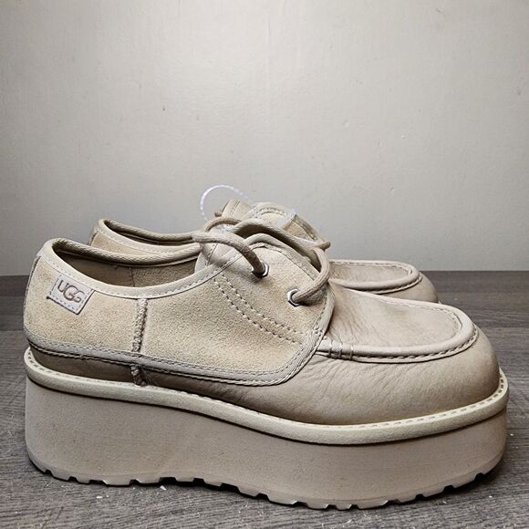 UGG Cityfunc Platform Shoes Loafer Mary Jane Square toe Suede Womens 7 NEW - Picture 15 of 15